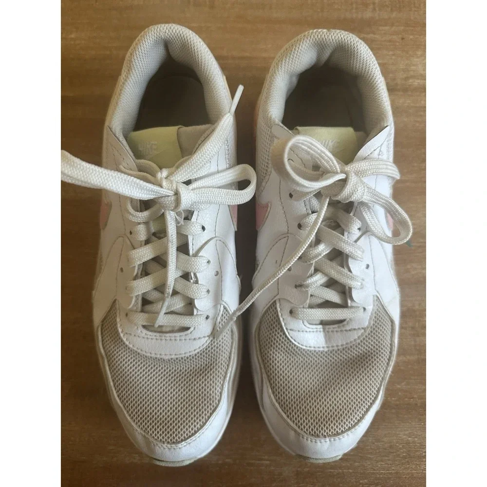 Nike Air Max Pink‎ White Shoes Girls Kids Casual Everyday Sz 6 Youth GOOD CW5829